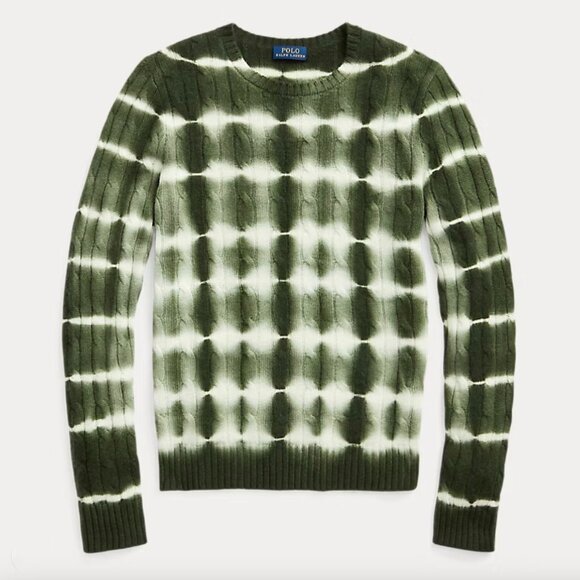 Polo Ralph Lauren Women's Green Tie-Dye Cashmere Sweater Size: Small - Picture 1 of 5